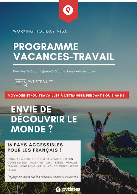 Partir vivre et travailler à l'étranger grâce au Programme Vacances-Travail (PVT)